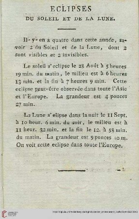 Eclipses du Soleil et de la Lune