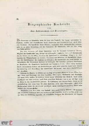 Biographische Nachricht von den Astronomen der Sternwarte