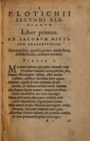 Petri Lotichii Secvndi Opera omnia
