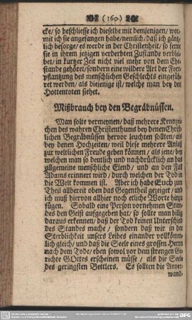 Mißbrauch bey den Begräbnüssen