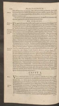 Caput I. In principio erat Verbum.