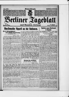 Berliner Tageblatt und Handels-Zeitung, Morgen-Ausgabe