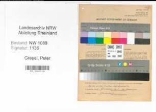 Entnazifizierung Peter Greuel , geb. 30.08.1914 (Polizist)