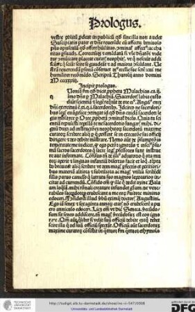 Incipit prologus.