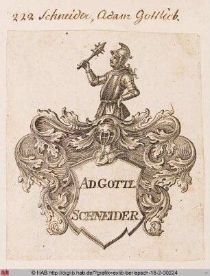 Wappen des Adam Gottlieb Schneider