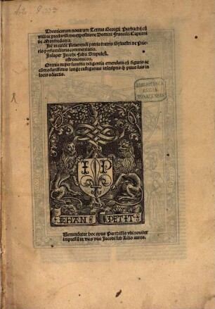 Theoricarum novarum Textus
