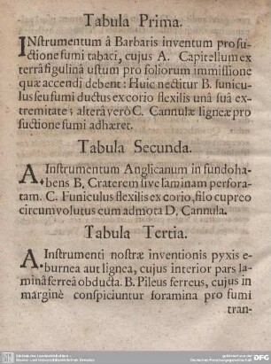 Tabula Prima bis Quarta.