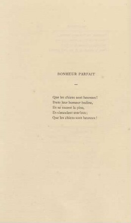 Bonheur Parfait