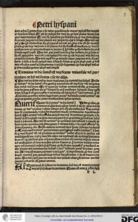 Terminus ut hic sumitur vox sercans universale vel particulare ut homo vel sortes et sic de aliis.