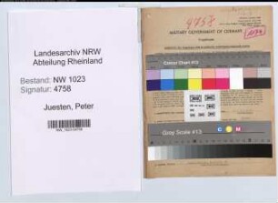 Entnazifizierung Peter Juesten , geb. 29.03.1905 (Verw.Beamter)
