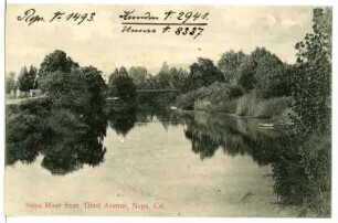 Napa, California. Napa River from Third Avenue