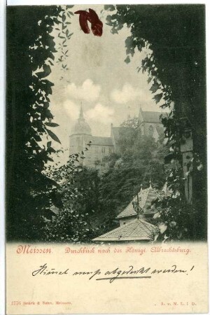 Meißen. Durchblick nach der Albrechtsburg