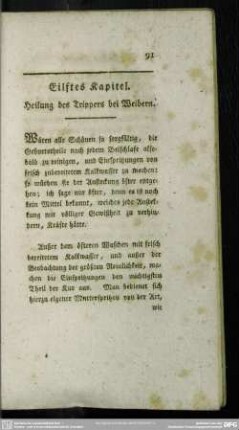 Eilftes Kapitel. Heilung des Trippers bei Weibern