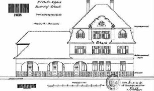 Erbach (Württ): Empfangsgebäude Bahnansicht