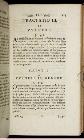 Tractatio III. De vulnere.
