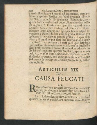 Articulus XIX. De Causa Peccati.