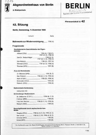 Nr. 42, 11. Dezember 1980