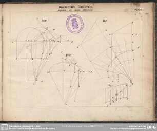Descriptive Geometrie. Aufgaben der zweiten Abtheilung. Taf. XVI