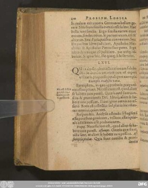 LXVI. Quia [...] exacta rationum subductio in [...] autorum non est expers utilitatis, propona[m] eius aliquor exempla. Exempla Analyseos varia.