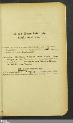 An der Messe beteiligte Speditionsfirmen