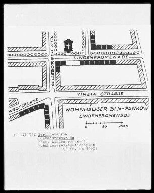 Wohnhäuser-Situationsplan der Brandströmstraße in Berlin-Pankow