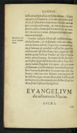 Evangelium die visitationis Mariae.