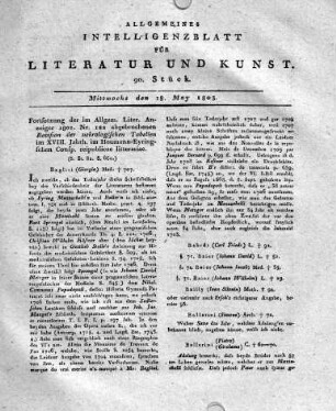 1803-05-18 : 90. Stück