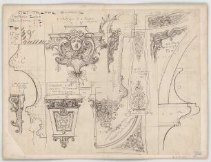 Thiersch, Friedrich von; München; Justizpalast - Säulen, Pilaster u. Kapitelle (Details)