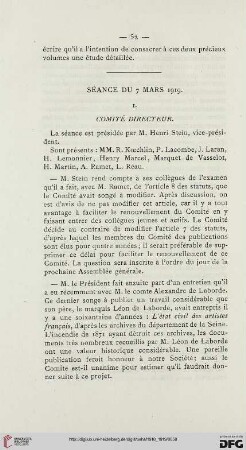 Séance du 7 mars 1919