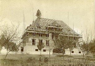 Fischer, Theodor; Tübingen; Haus Siebeck - Gartenansicht während der Bauarbeiten
