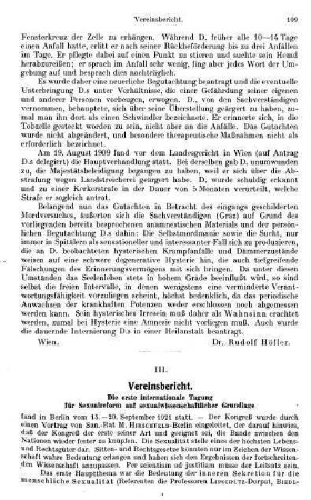 109-111, III. Vereinsbericht