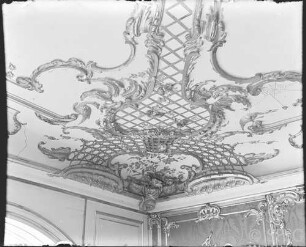 Potsdam, Neues Palais, Rote Damastkammer, R.: 164, Deckendetail, Südostecke.