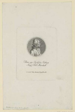 Bildnis des Friedrich Josias von Sachsen Coburg