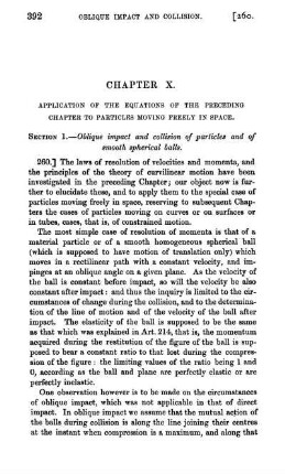 Chapter X. Application of the equations of the preceding chapter to particles moving freely in space.