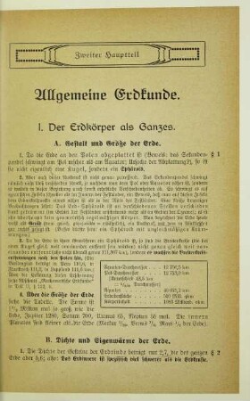 Zweiter Hauptteil Allgemeine Erdkunde