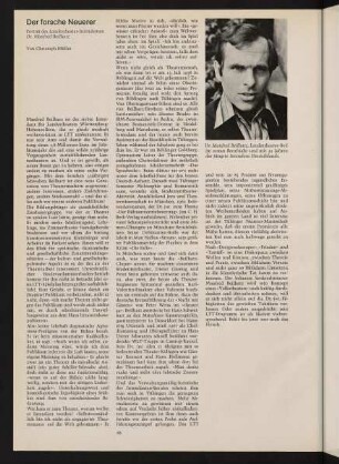68, Der forsche Neuerer - Porträt des Landestheater-Intendanten Dr. Manfred Beilharz