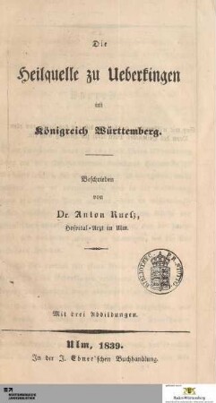 Die Heilquelle zu Ueberkingen im Königreich Württemberg