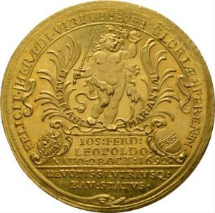 Medaille, 5 Dukaten, 1692