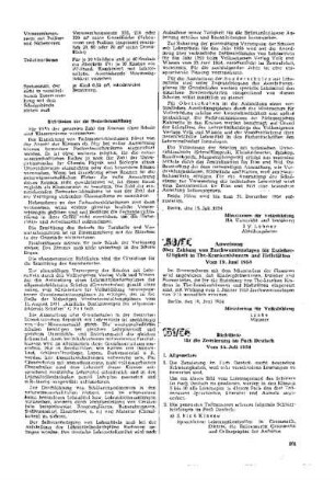 Richtlinie für die Zensierung im Fach Deutsch : 151/54 vom 15. Juli 1954