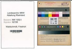 Entnazifizierung Friedrich Waldschmidt, geb. 07.06.1905 (Schlosser)