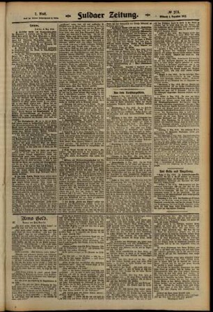 Zweite Ausgabe vom Mittwoch, den 04. Dezember 1912.