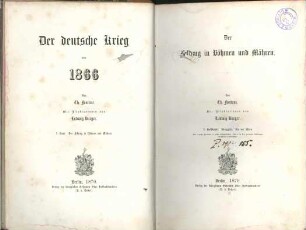 Theodor Fontane Der Deutsche Krieg von 1866. Der Feldzug in Böhmen und Mähren