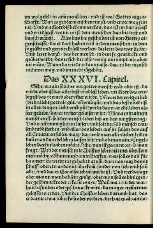 Das XXXVI. Capitel.
