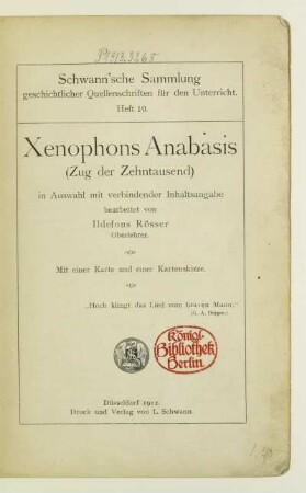 Anabasis : (Zug der Zehntausend)
