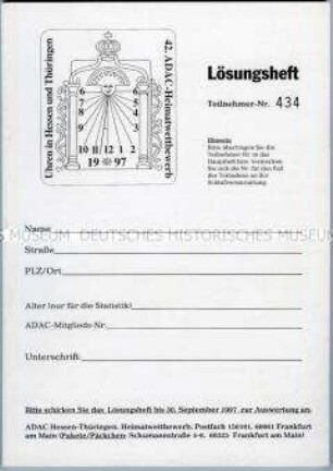 Heimatwettbewerb, Uhren in Hessen und Thüringen