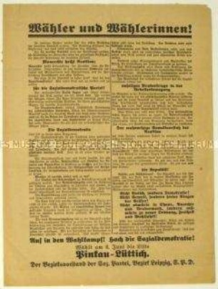 Aufruf der SPD zur Reichstagswahl 1920