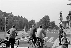 Inbetriebnahme der neuen Verkehrssignalanlage an der Kaiserallee/Yorckstraße.