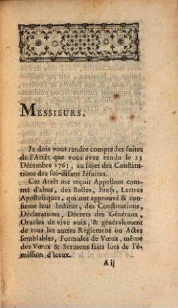Second compte rendu, sur l'appel comme d'abus des constitutions des Jesuites