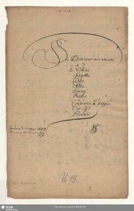 Stimmensatz [Schreiber: Jacobi, S.; u.a.]