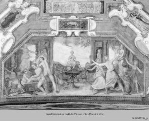 Allegorie der Zeit mit Jahreszeiten und Tageszeiten, Genreszenen und Landschaftsdarstellungen : Deckenfresken der Sala Terrena